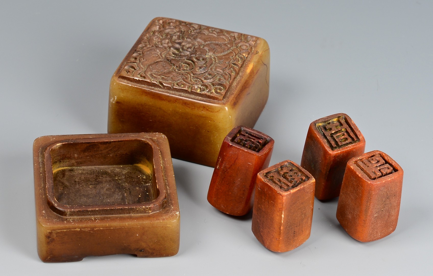 Lot 392: Chinese Stone Seals, poss. Tianhuang
