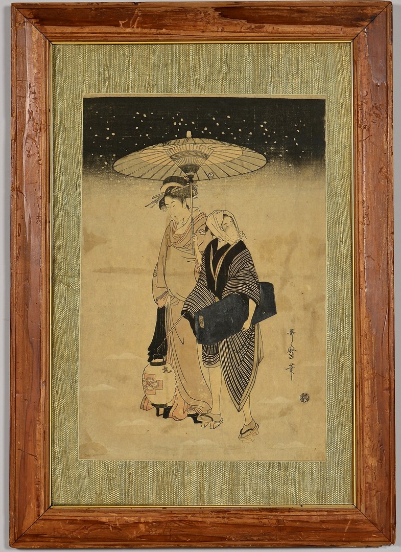 Lot 401: 2 Japanese Woodblock Prints