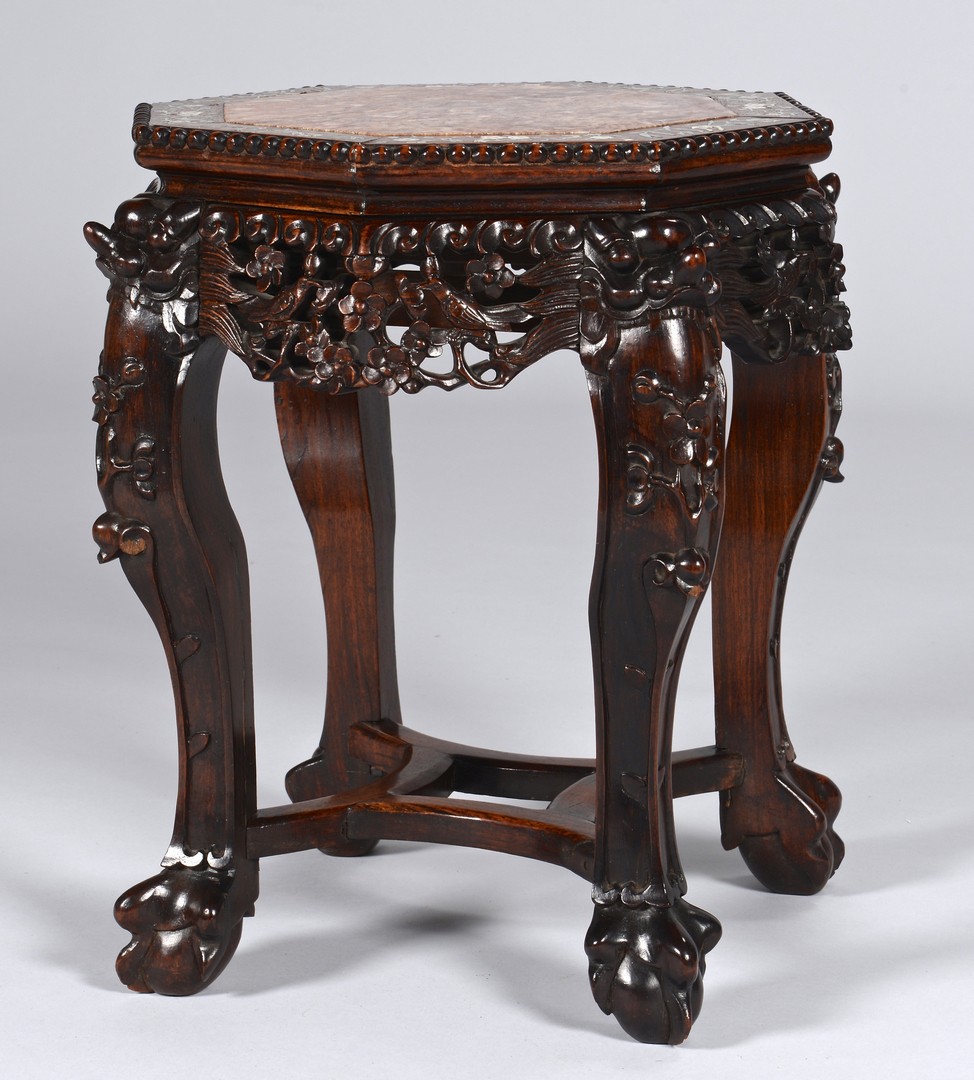 Lot 404: Chinese Carved Octagonal Table
