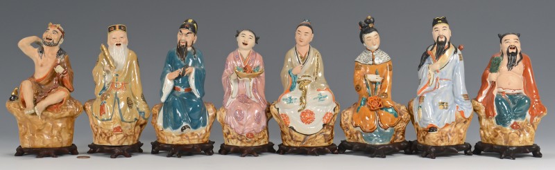 Lot 410: 8 Daoist Immortal Figures