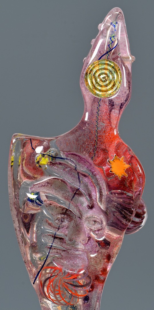 Lot 424: Susan Gott Glass Figurative Sculpture, Shaman III