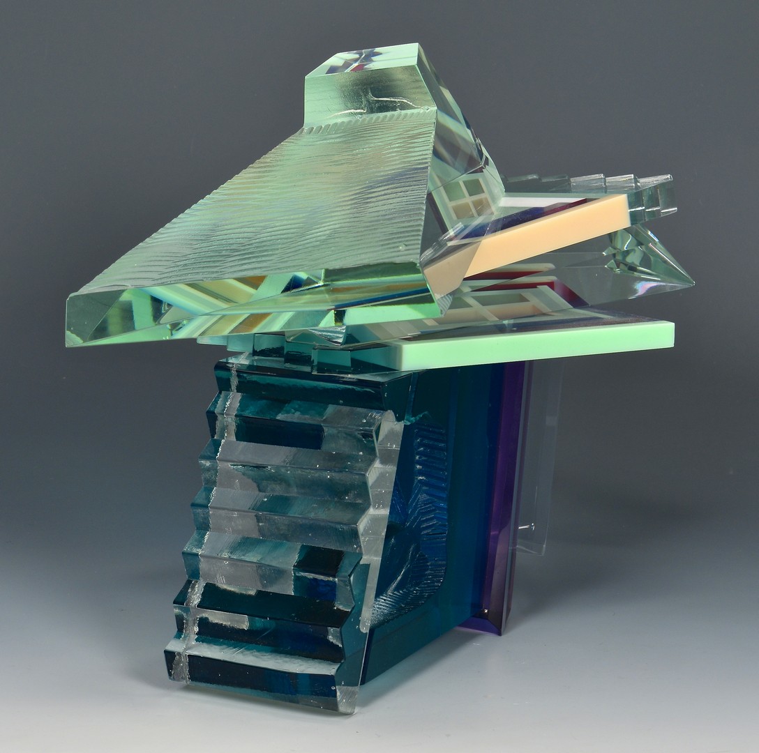 Lot 426: Jon M. Wolfe Glass Sculpture