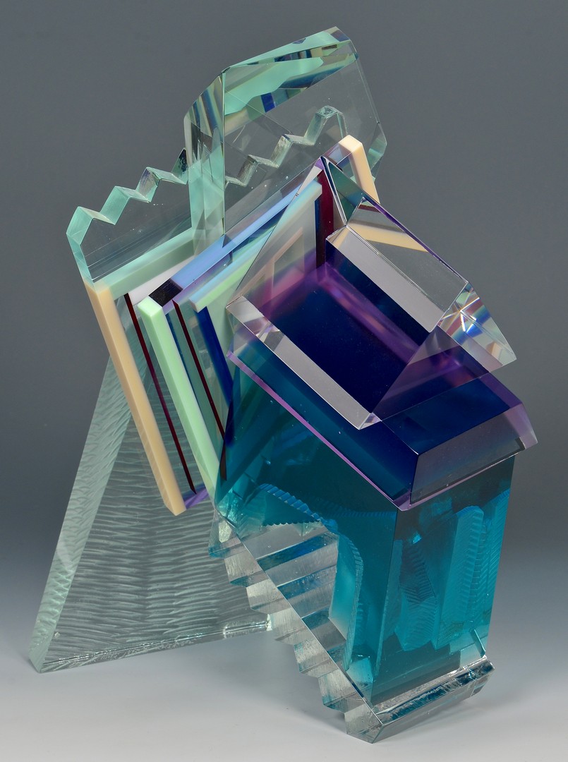 Lot 426: Jon M. Wolfe Glass Sculpture