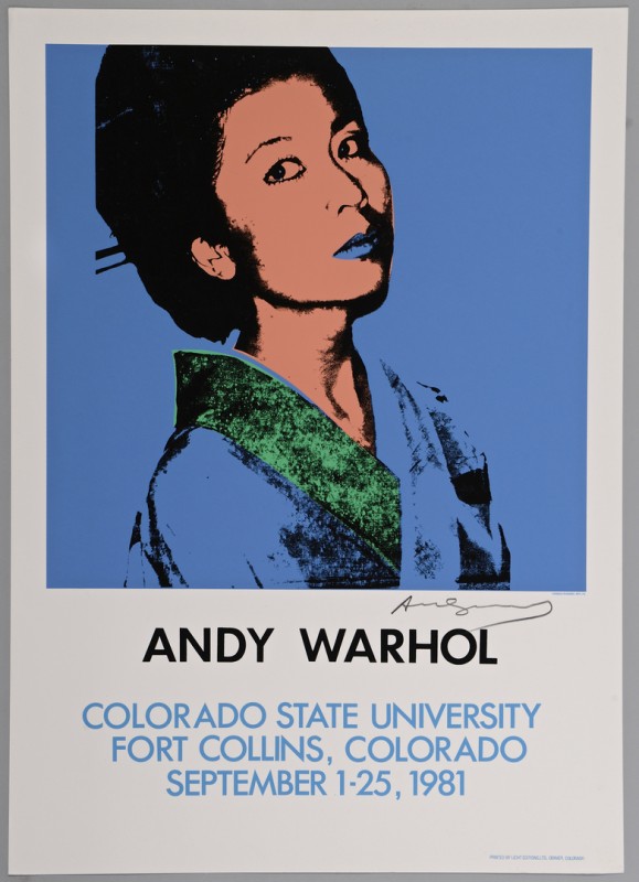 Lot 434: Andy Warhol signed poster, Kimiko Powers
