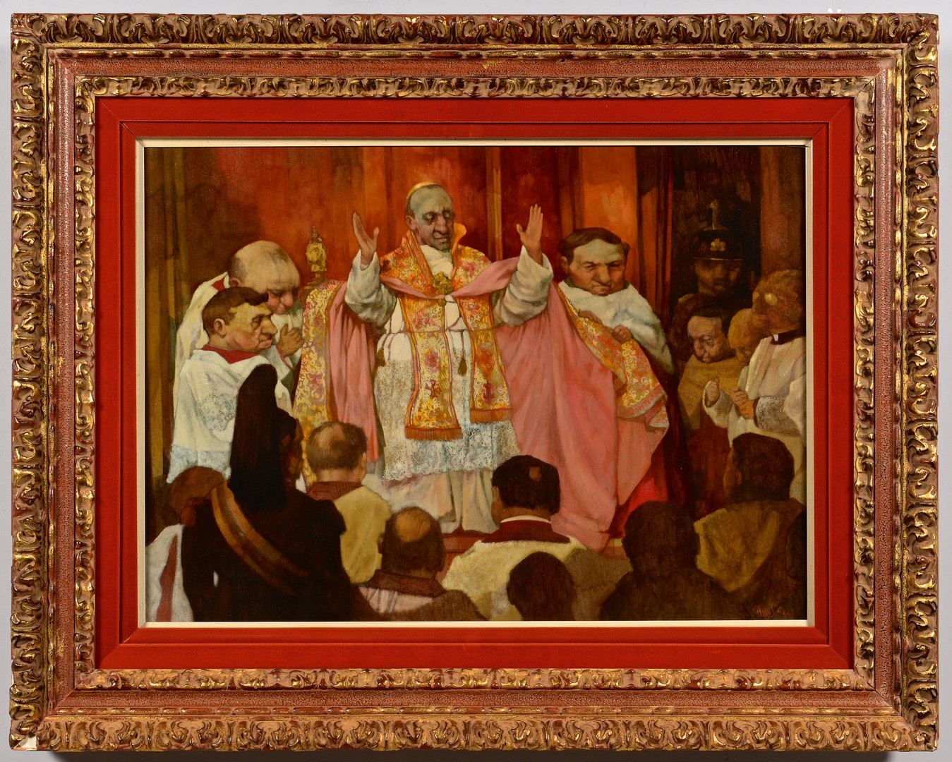 Lot 454: Charles Bragg o/b, Pope and Cardinals