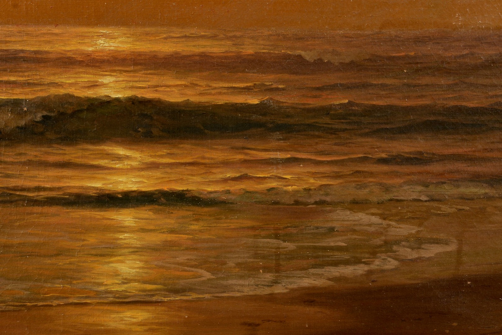 Lot 458: Warren Sheppard Oil on Canvas Seascape