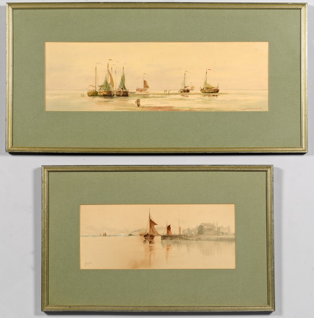 Lot 460: 2 Watercolor Seascapes inc. Gruppe
