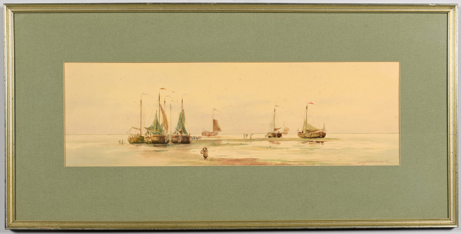 Lot 460: 2 Watercolor Seascapes inc. Gruppe