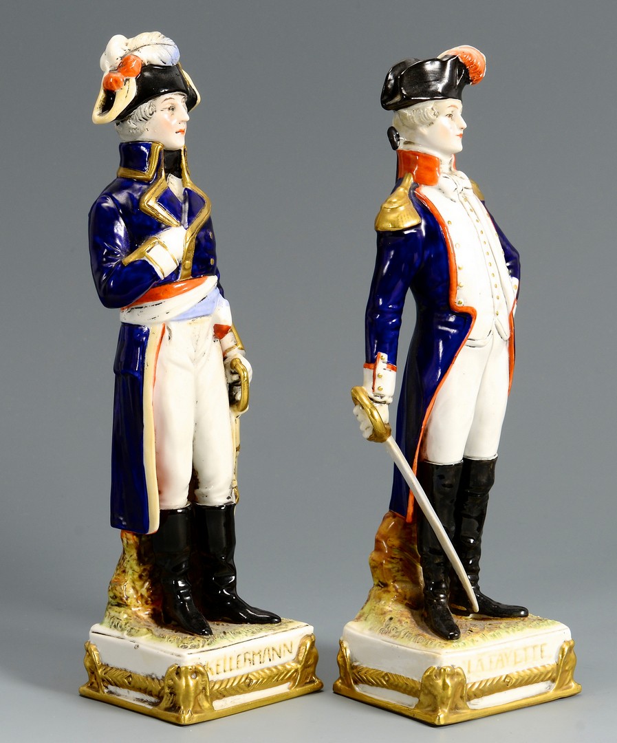 Lot 481: Napoleon portrait, 2 soldier figures and stein