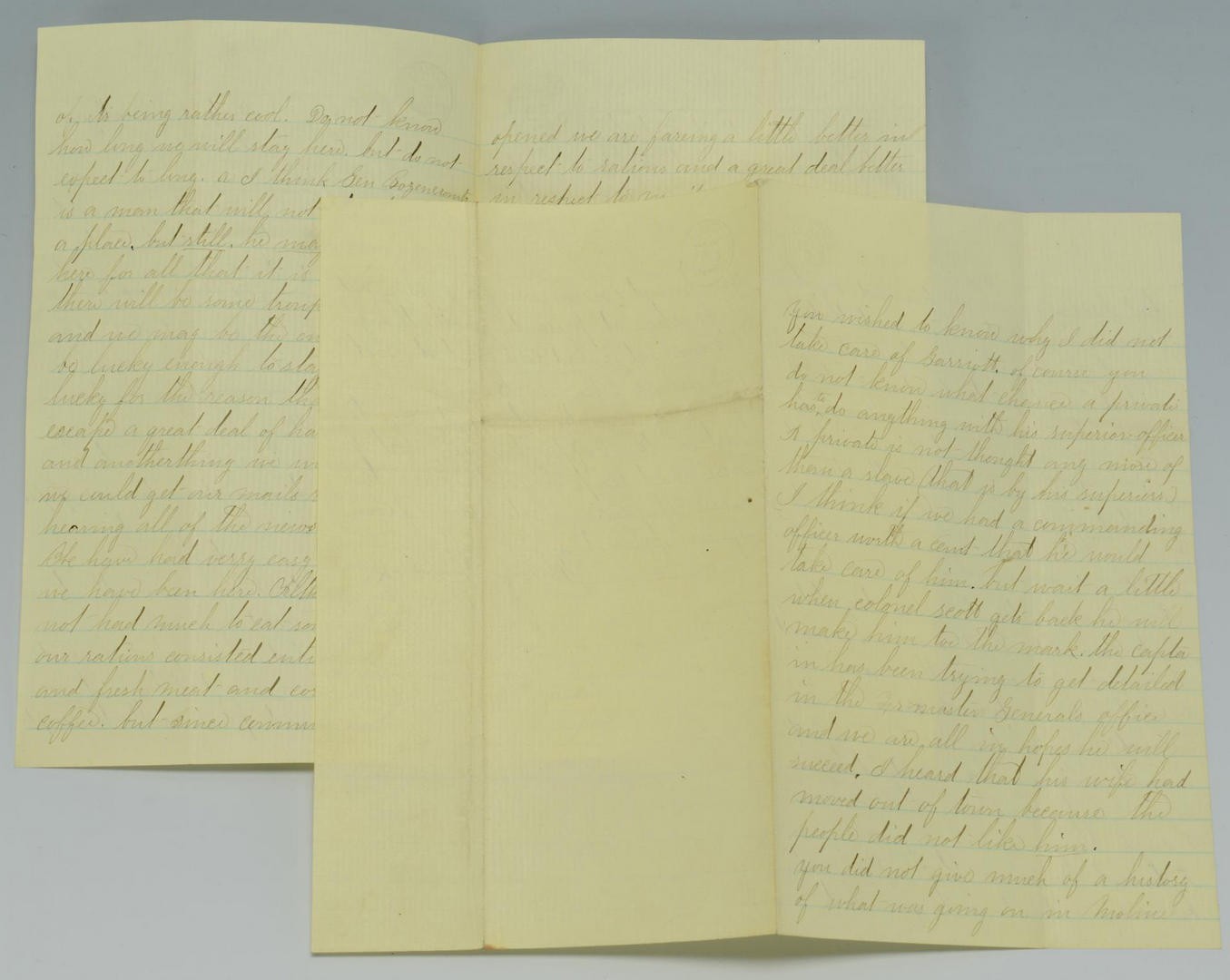 Lot 493: 2 Nashville Civil War Letters + MS Newspaper