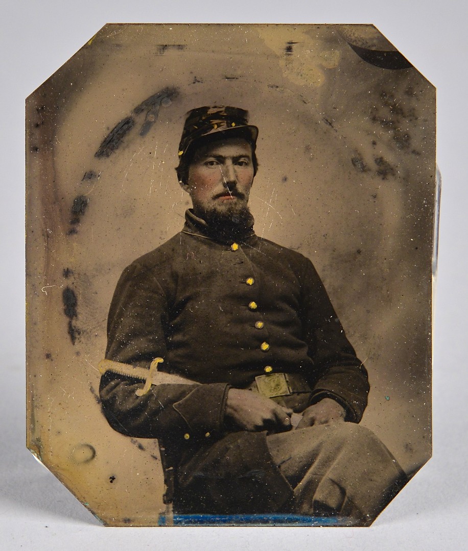 Lot 497: Civil War Archive Sgt. Robert Henry, Tintype & Doc