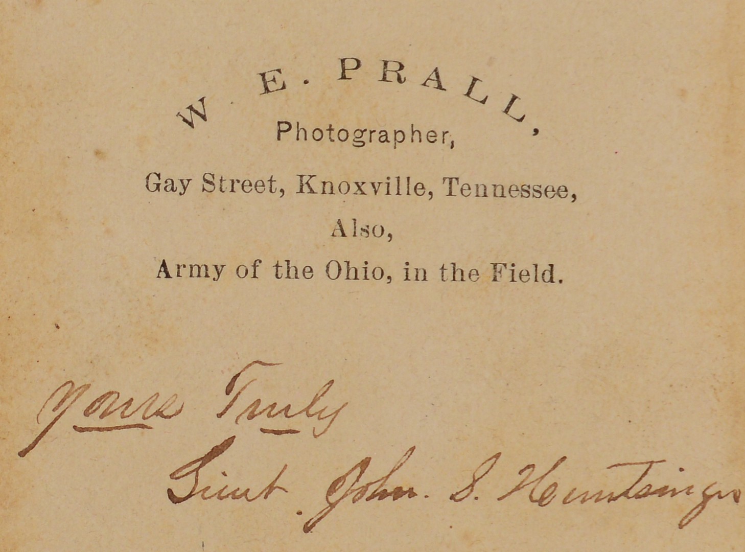 Lot 499: Knoxville CDV of Union Officer, Knoxville Union Mo