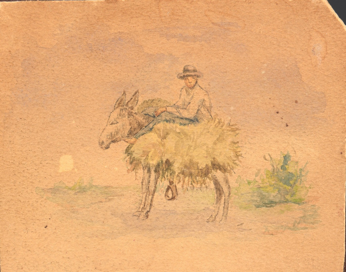 Lot 506: 1901 TX Confederate Surgeon Book, Alamo Watercolor