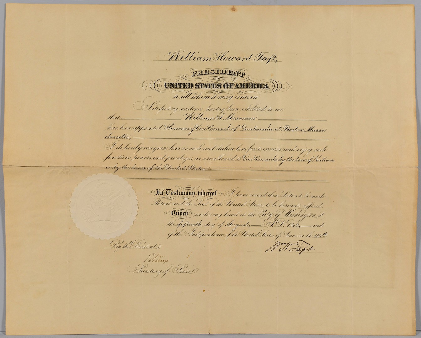 Lot 514: Group of Presidential Signatures