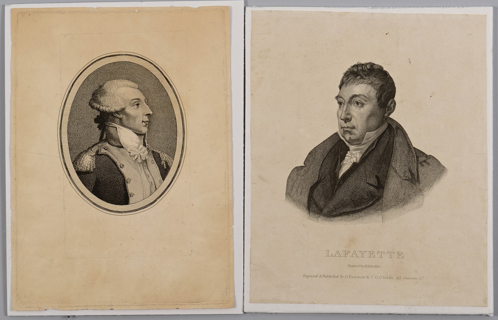 Lot 515: Engravings of American Revolutionary Officers and