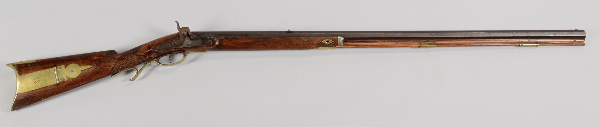 Lot 524: H. Pratt Percussion Long Rifle