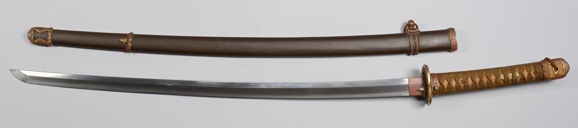 Lot 532: WWII Era Japanese Sword w/ Bronze Mounts