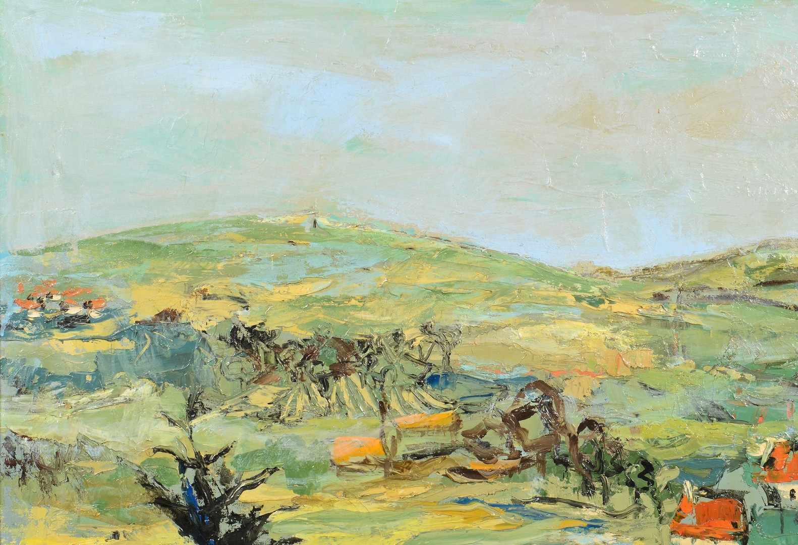 Lot 540: Renee Theobald, o/c landscape with houses