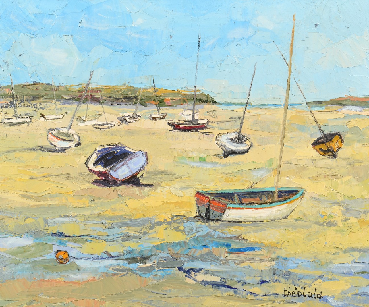 Lot 541: Renee Theobald, o/c coastal scene