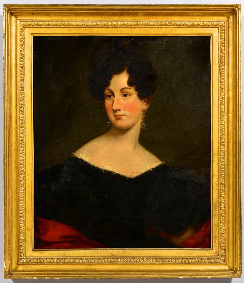 Lot 551: American School, Portrait of a Lady