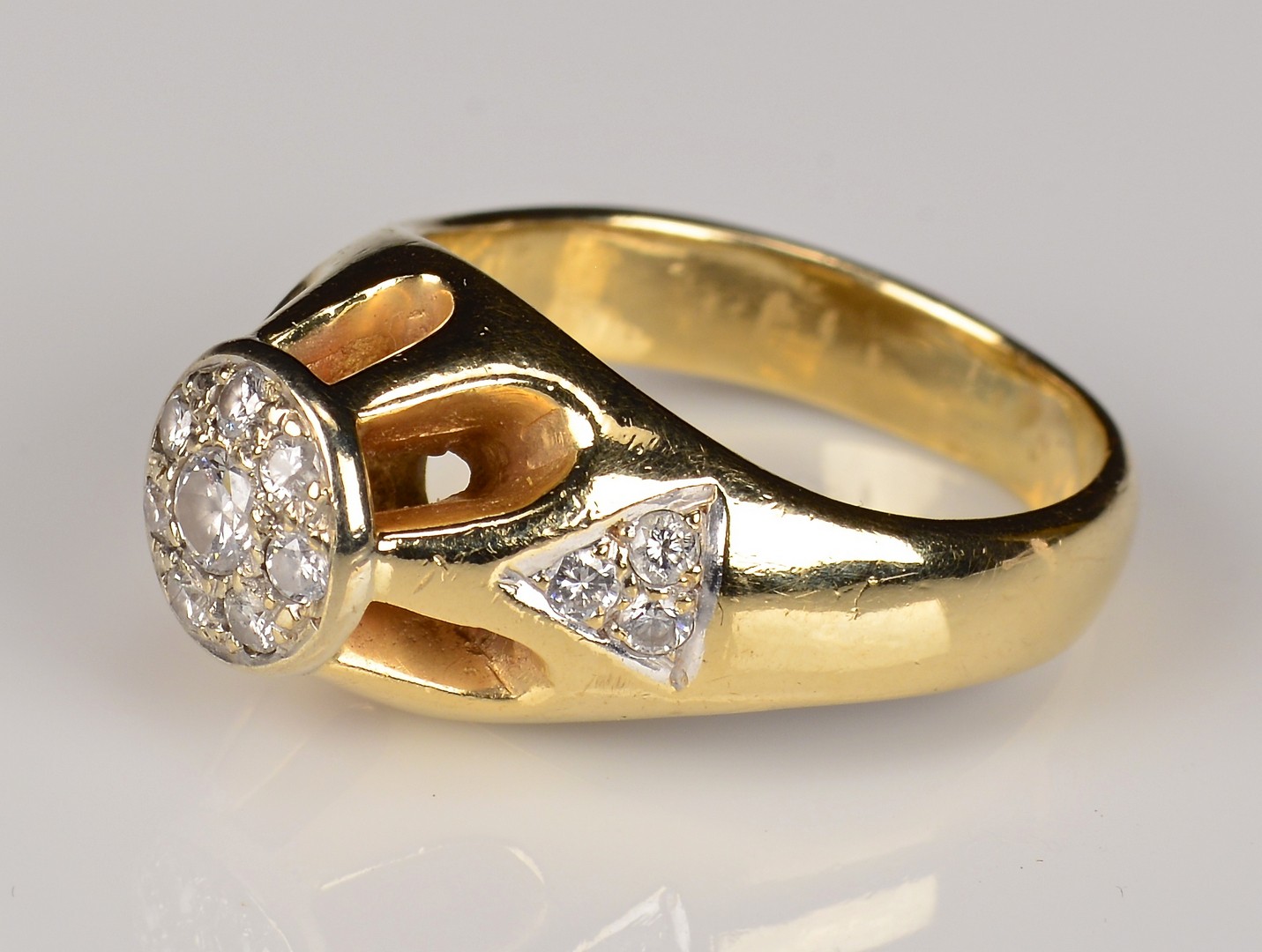 Lot 590: 14k Diamond Fashion Ring | Case Auctions