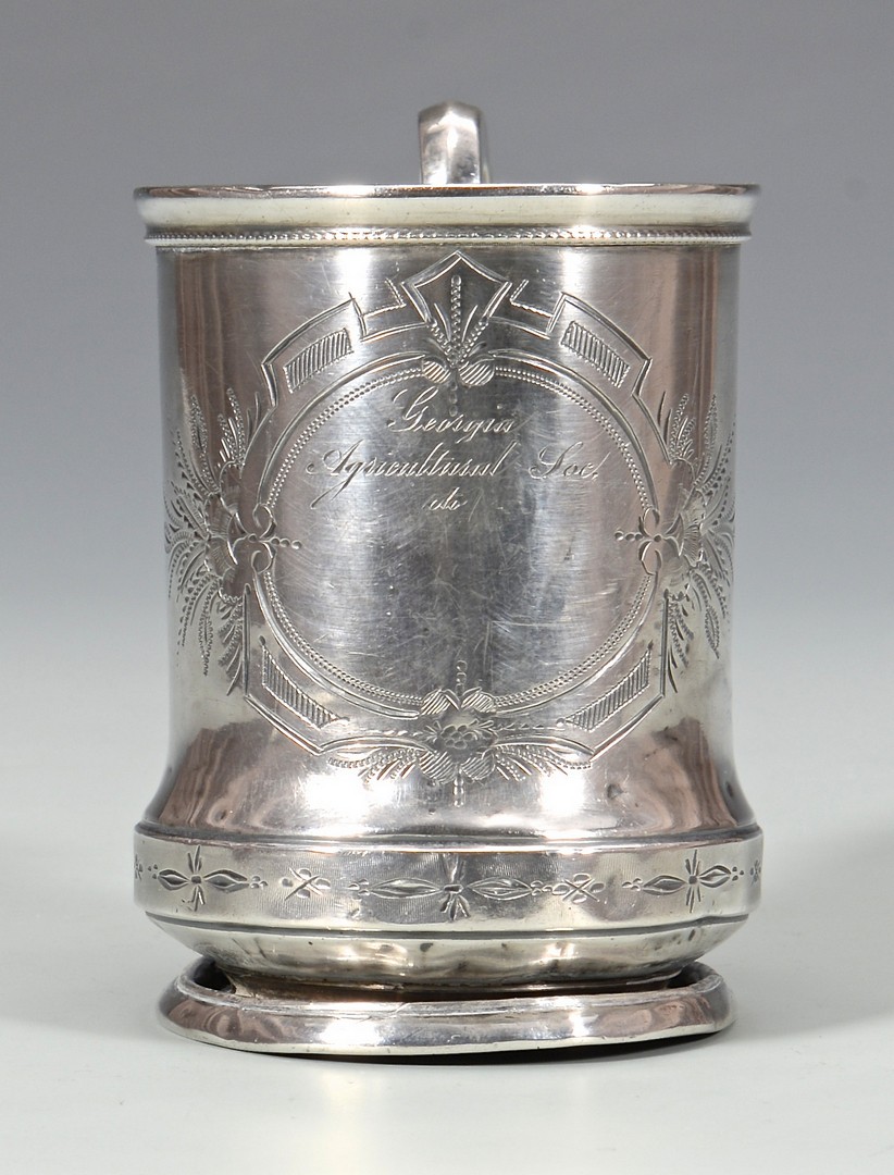 Lot 59: Georgia Agricultural Coin Silver Cup