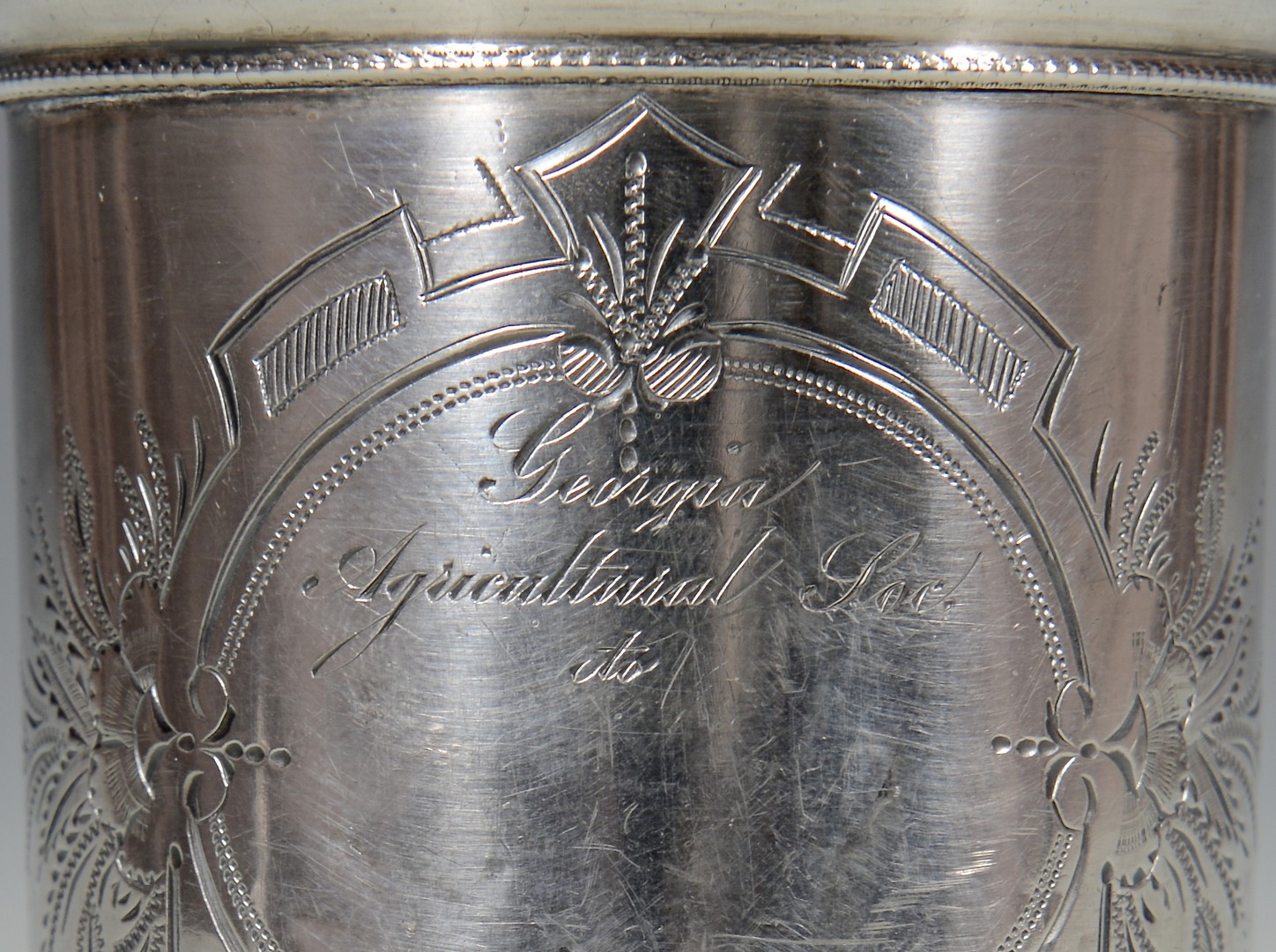 Lot 59: Georgia Agricultural Coin Silver Cup