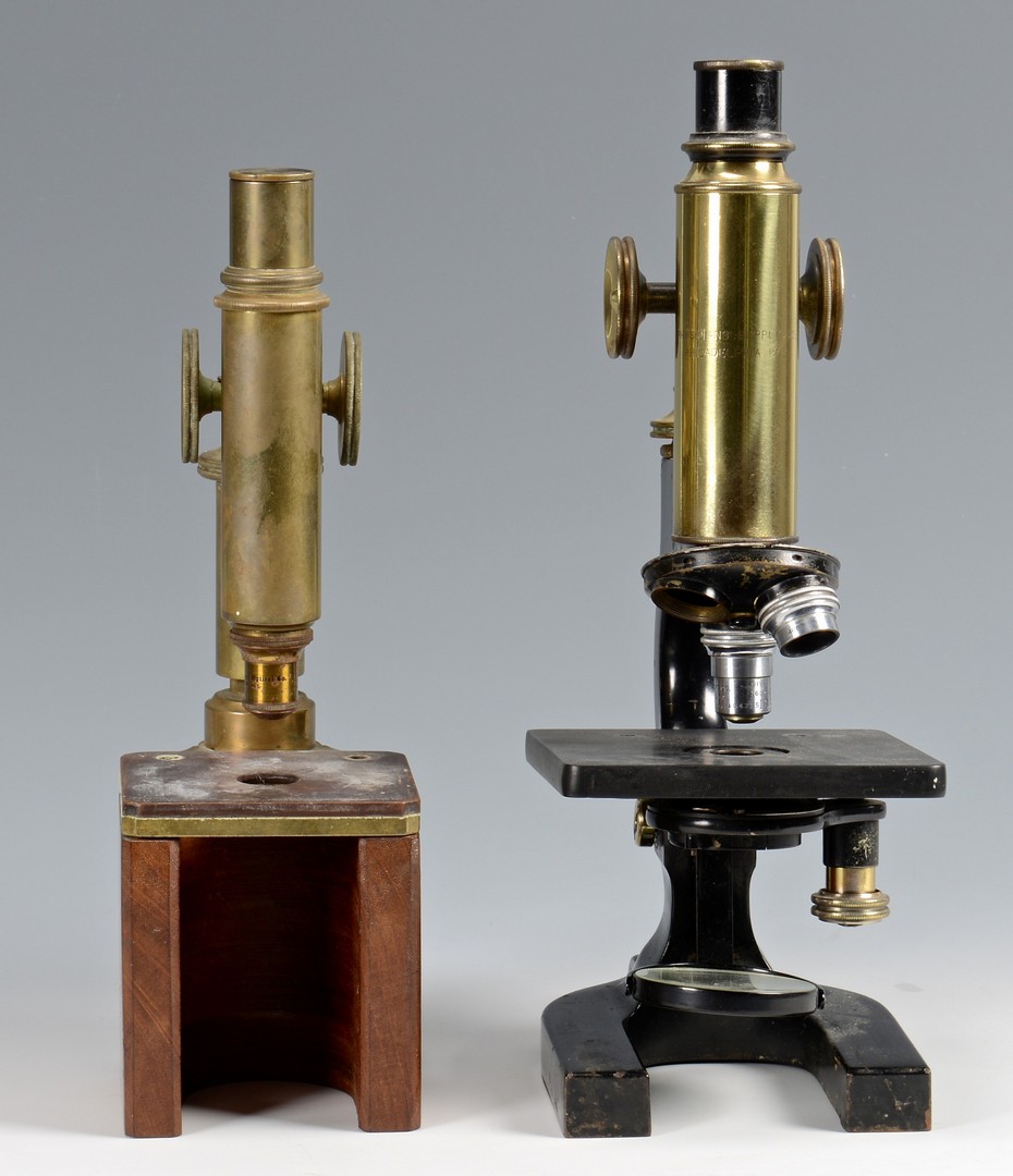Lot 609: 2 Antique Microscopes