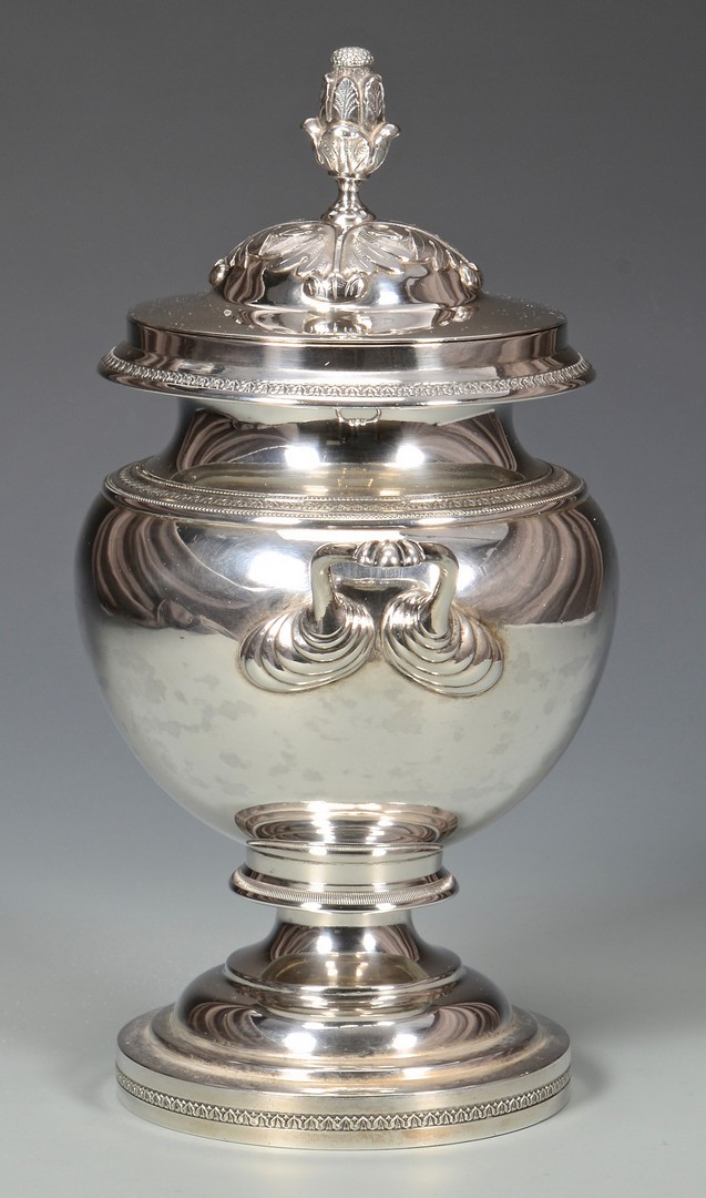 Lot 60: Kinsey Coin Silver Sugar Urn, KY & OH
