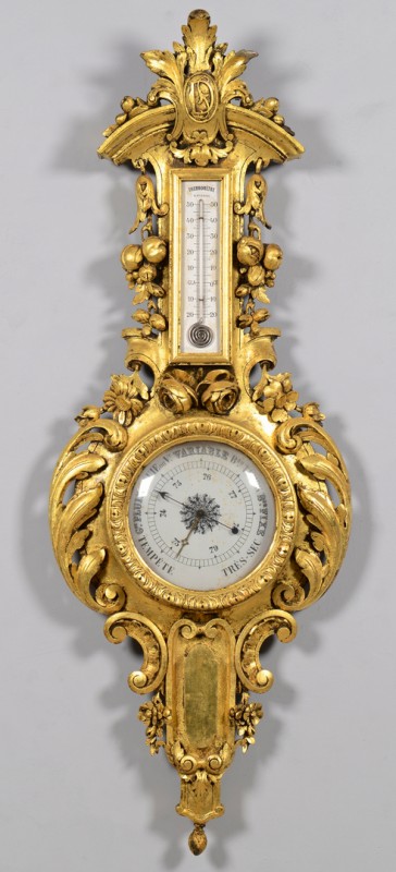 Lot 611: French Giltwood Barometer