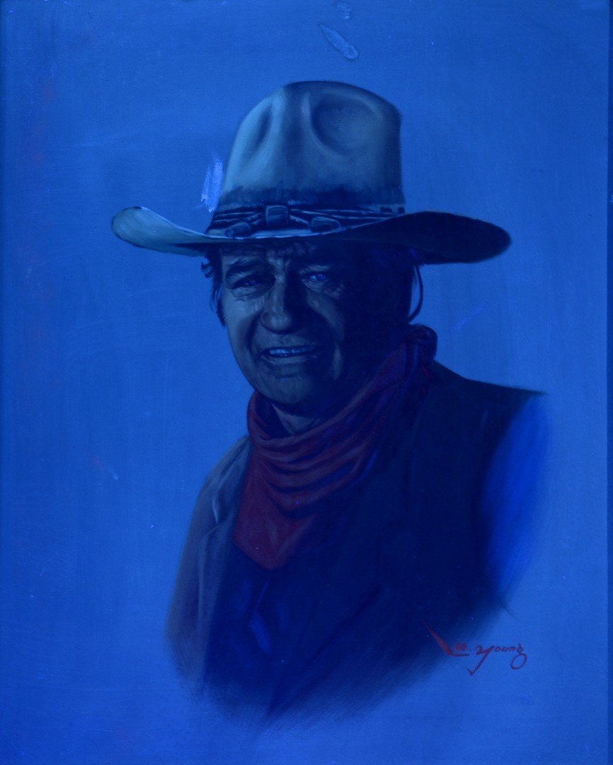 Lot 616: Lee Young, portrait of John Wayne