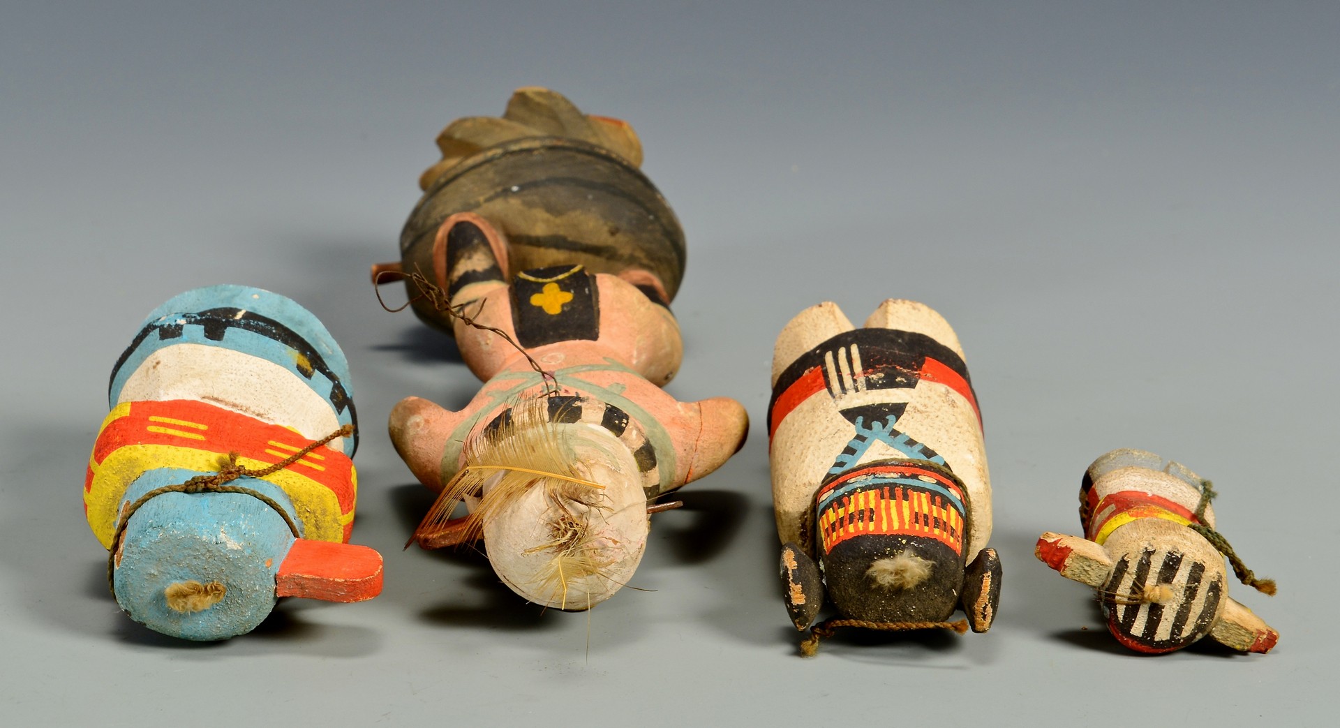 Lot 621: 4 Hopi Native American Kachina Dolls