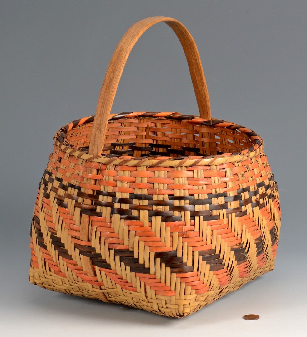 Lot 632: Cherokee Indian Rivercane Basket