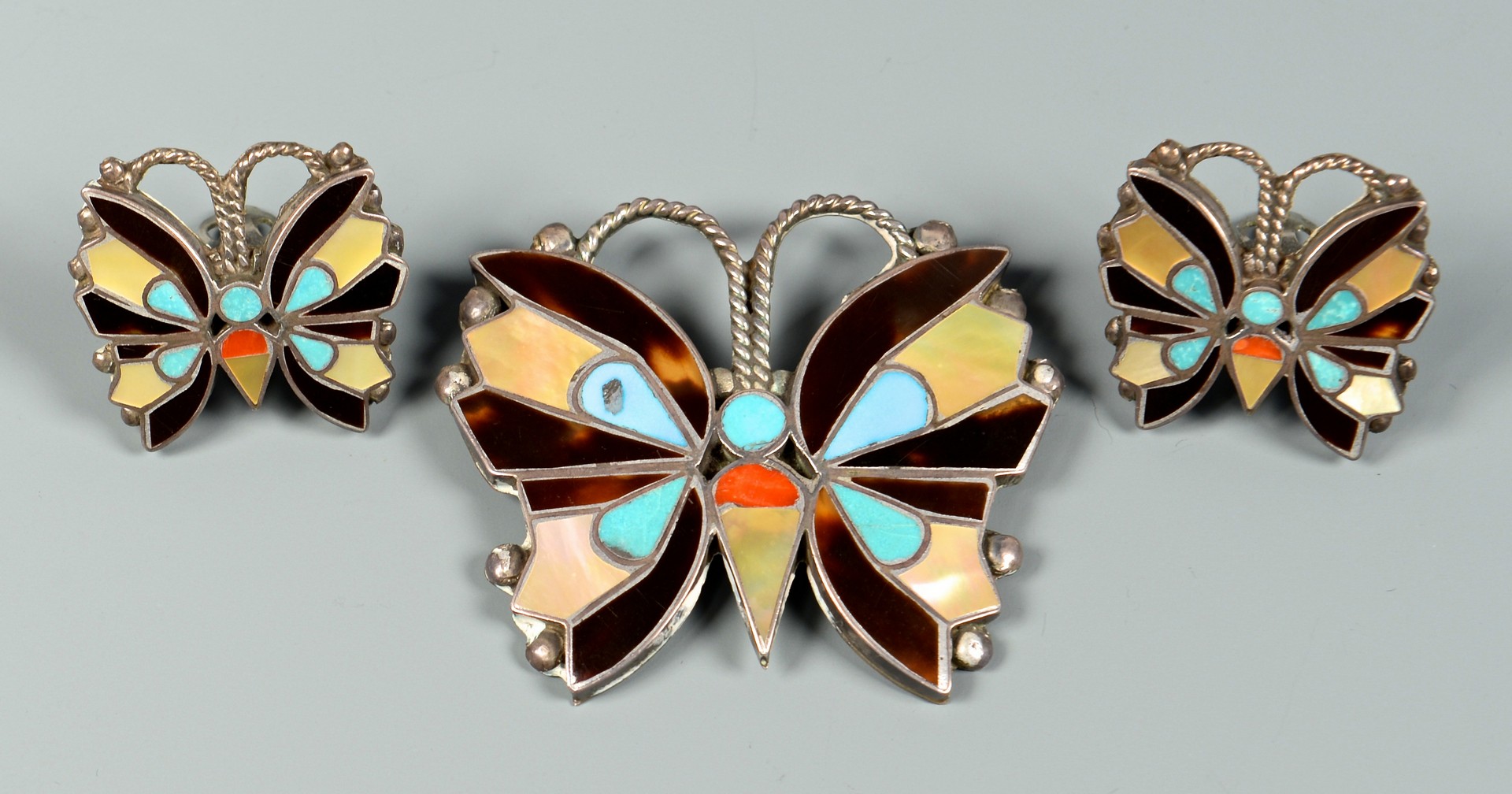 Lot 634: Zuni Jewelry Grouping, Rosita Wallace, 4 pcs.