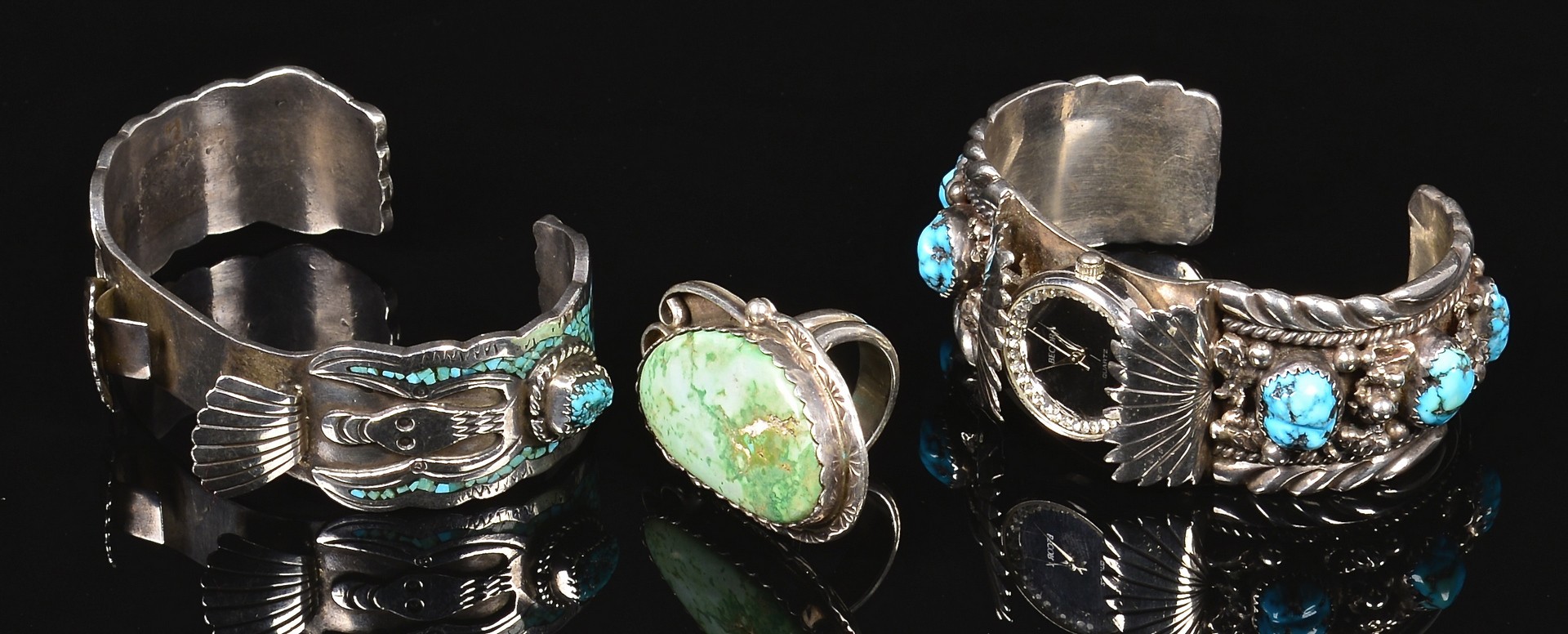 Lot 640: 3 Articles of Navajo Jewelry