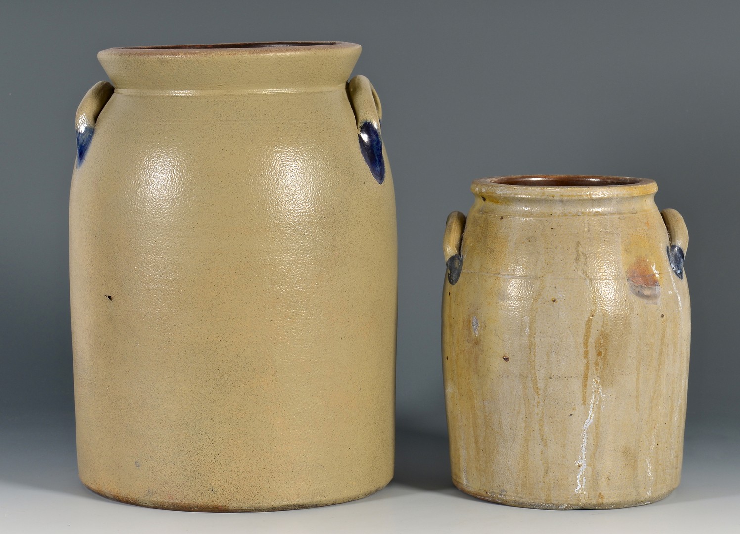 Lot 644: Cowden & Wilcox and Harrington Stoneware Jars