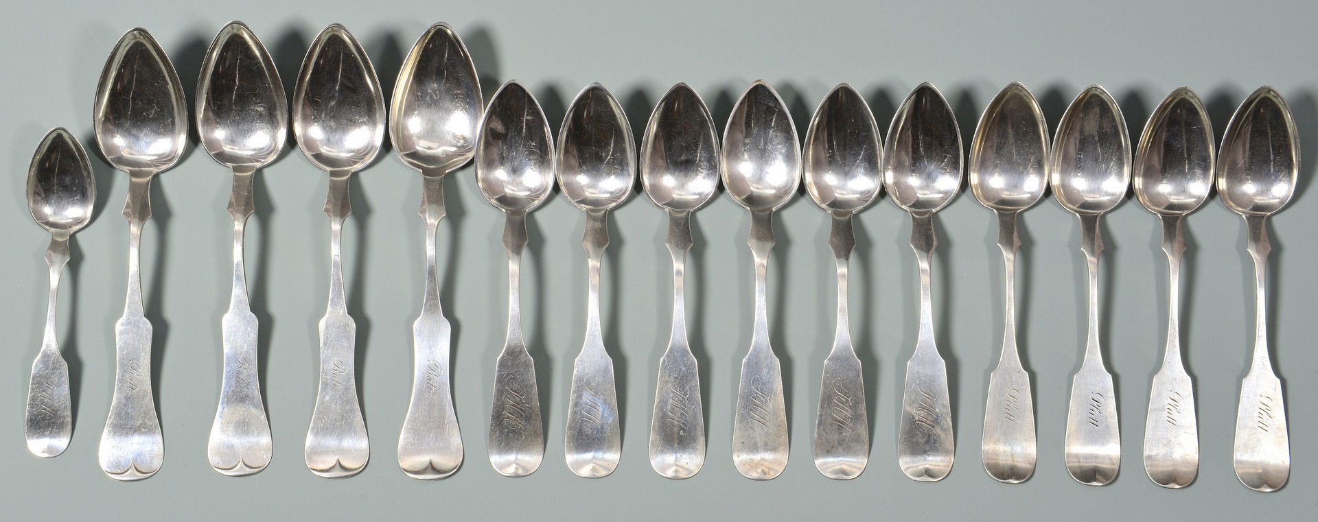 Lot 64: 15 Louisville, KY coin silver spoons