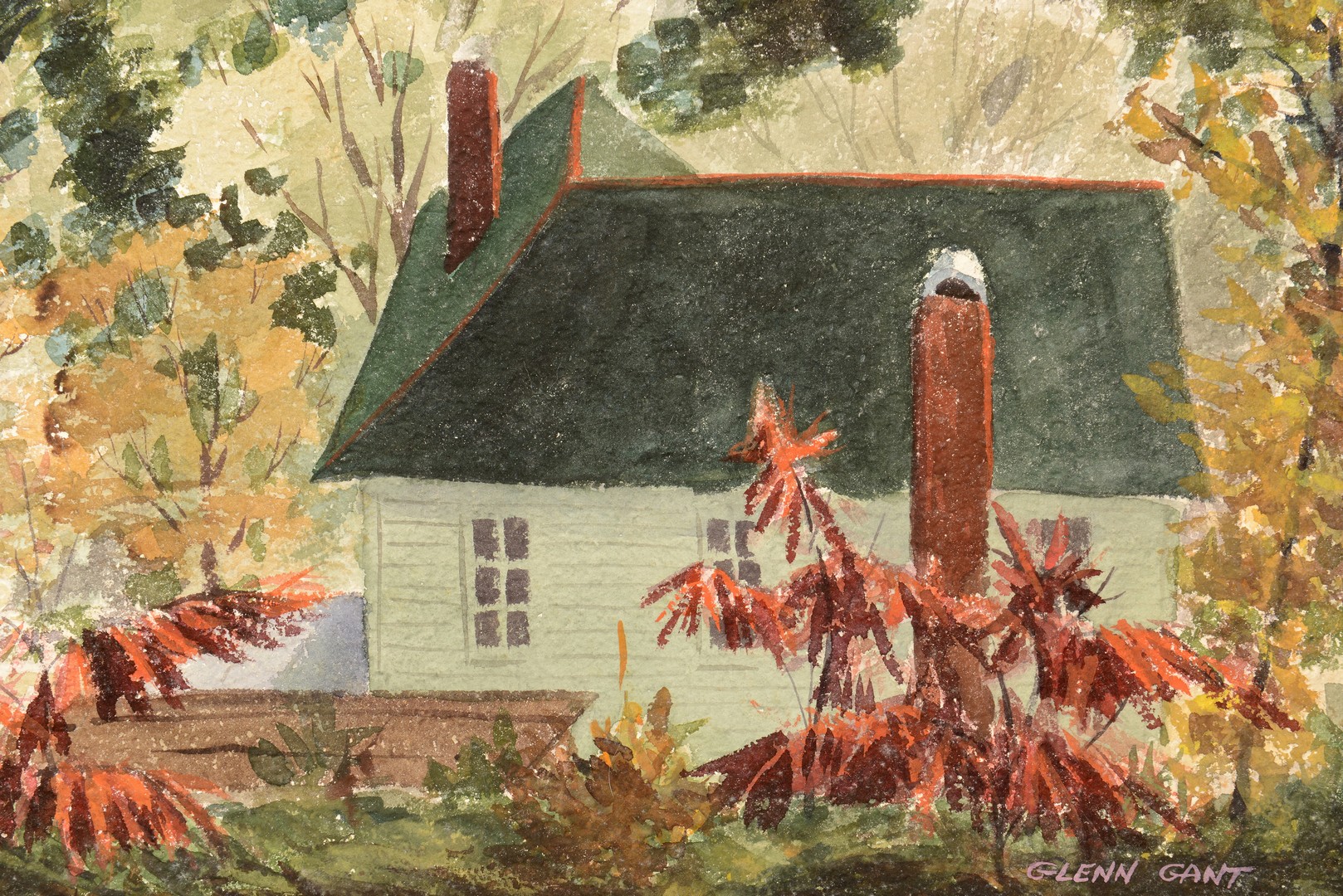 Lot 679: Glenn Gant Landscape Watercolor