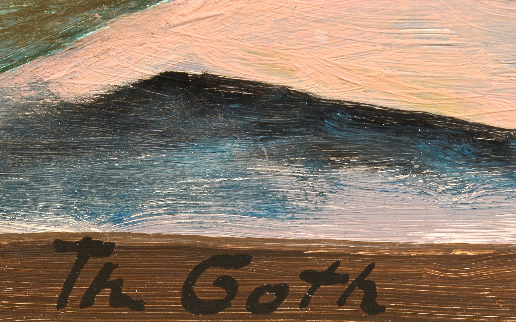 Lot 689: 3 Paintings: 1 Tom Riesing & 2 Th Goth