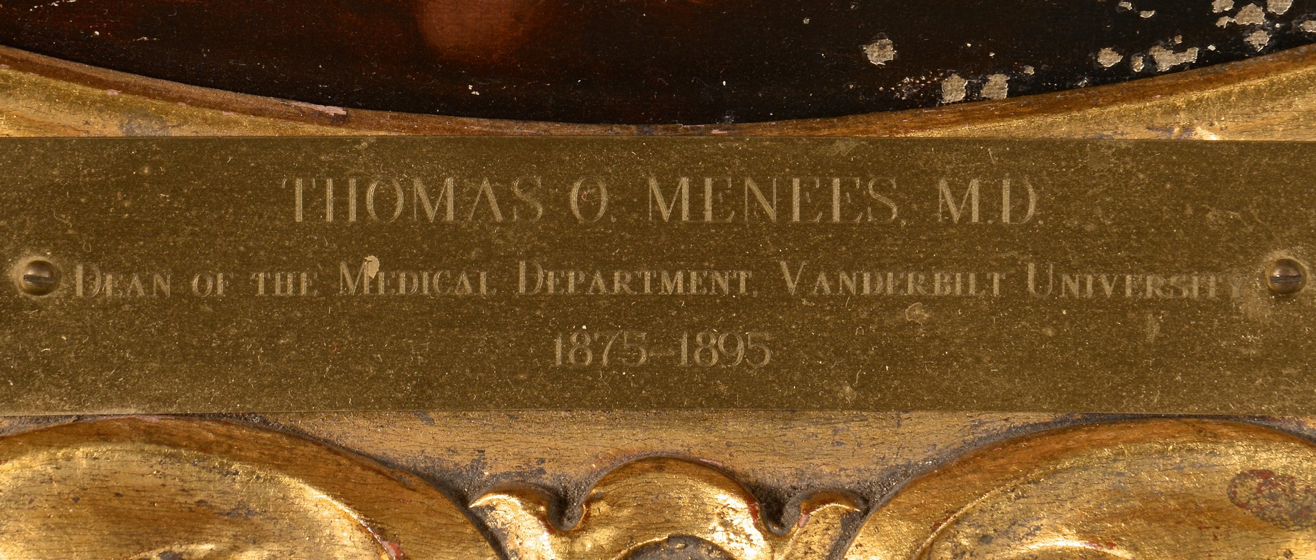 Lot 695: Oil on Board Portrait of Dr. Menees, MD