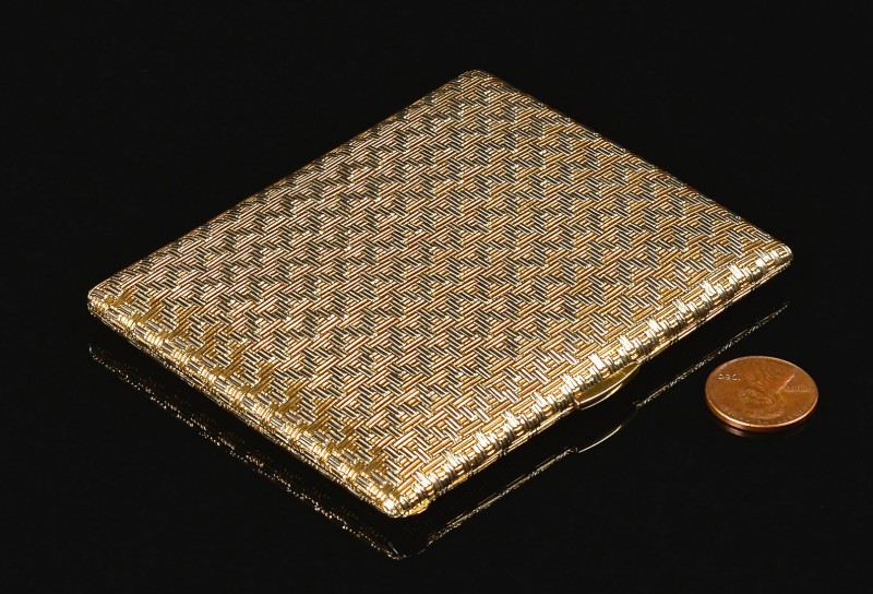 Lot 69: 18k Tiffany Cigarette Case, 135.5 grams