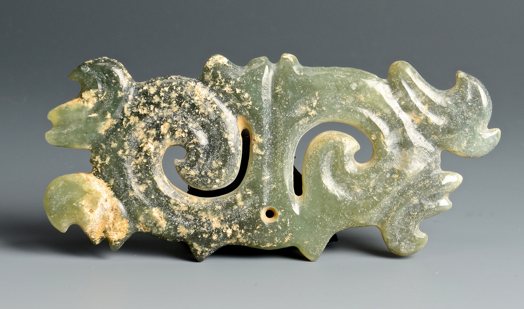 Lot 706: 3 Carved Jade pendants