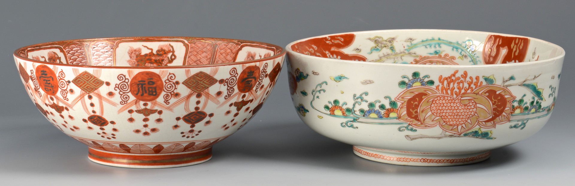 Lot 719: 6 Asian Porcelain Bowls incl. Gilded Kutani