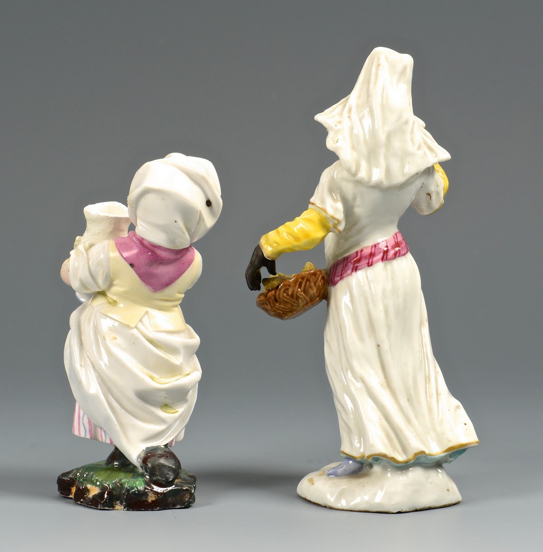 Lot 721: 2 German Porcelain Figurines and 1 Meissen Putto C