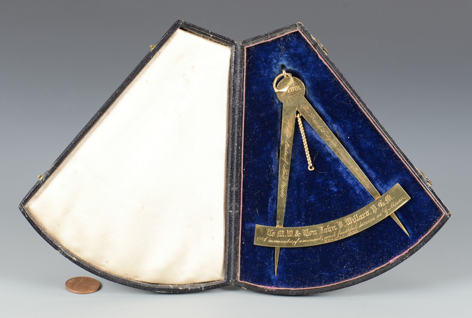 Lot 72: 14k Gold NY Masonic Medal, 1846