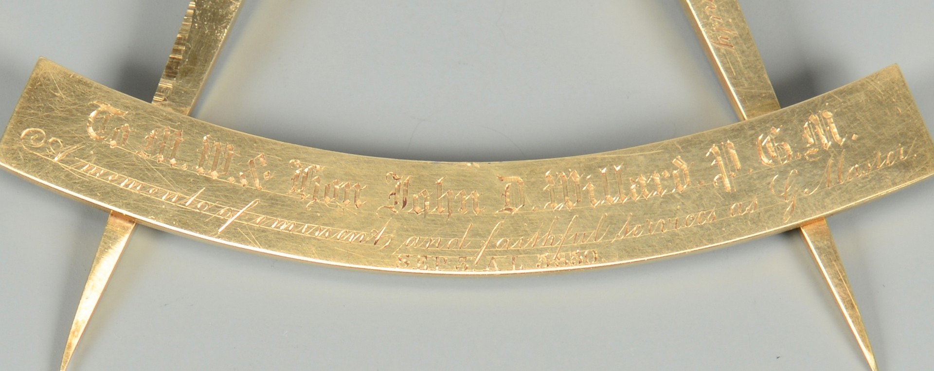 Lot 72: 14k Gold NY Masonic Medal, 1846