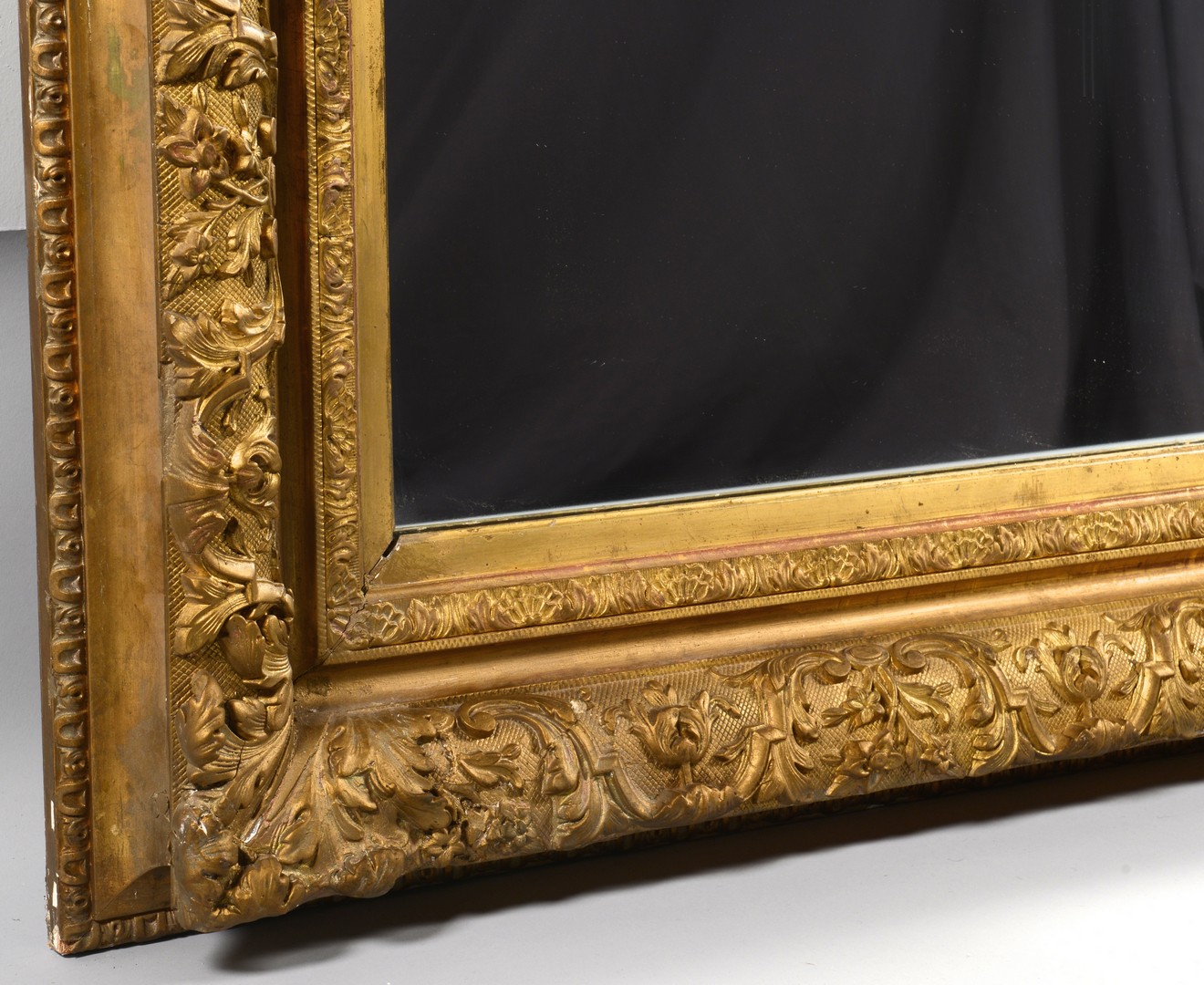 Lot 737: Large 19th Century Giltwood Mirror or Looking Glas