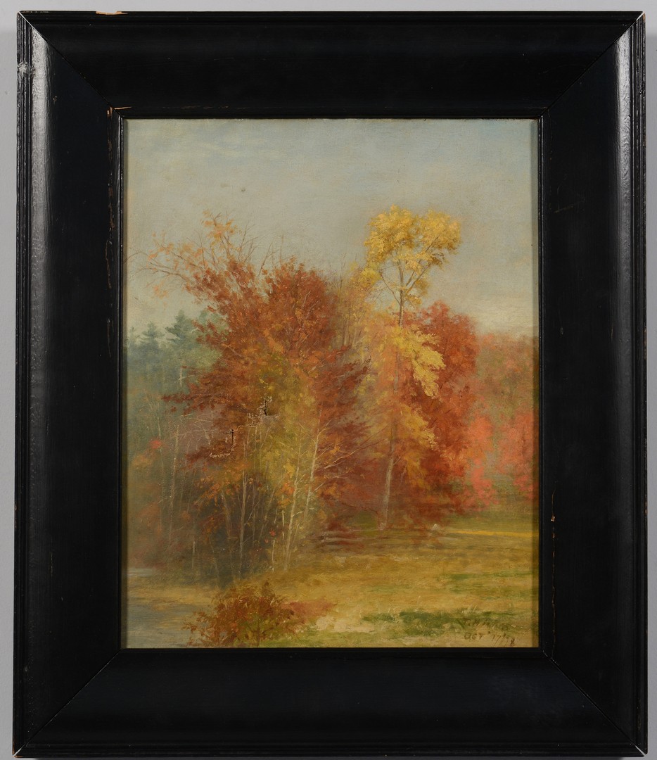 Lot 751: Thomas Hicks Autumn Landscape