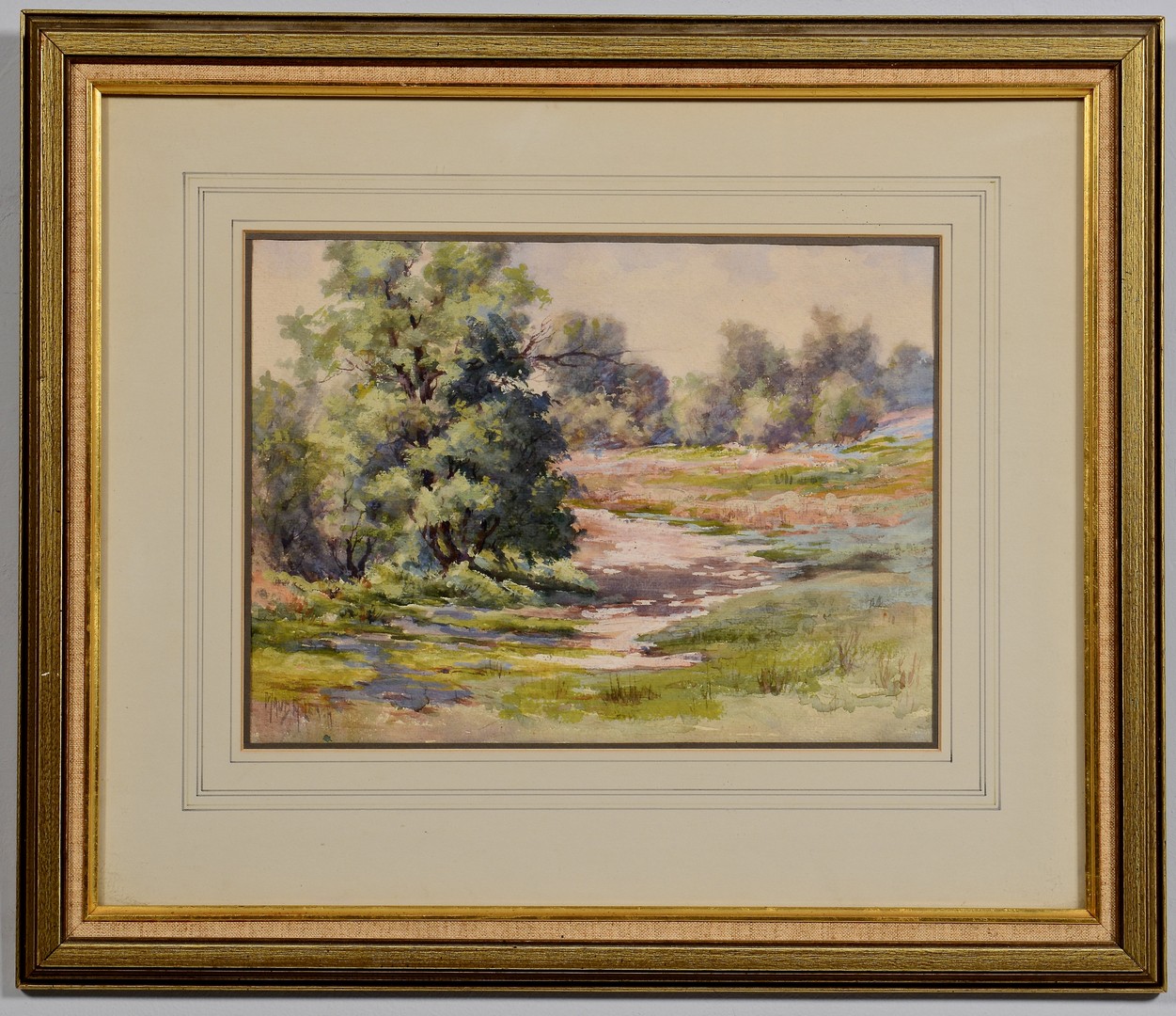 Lot 757: Maude Leach Watercolor/Gouache Landscape