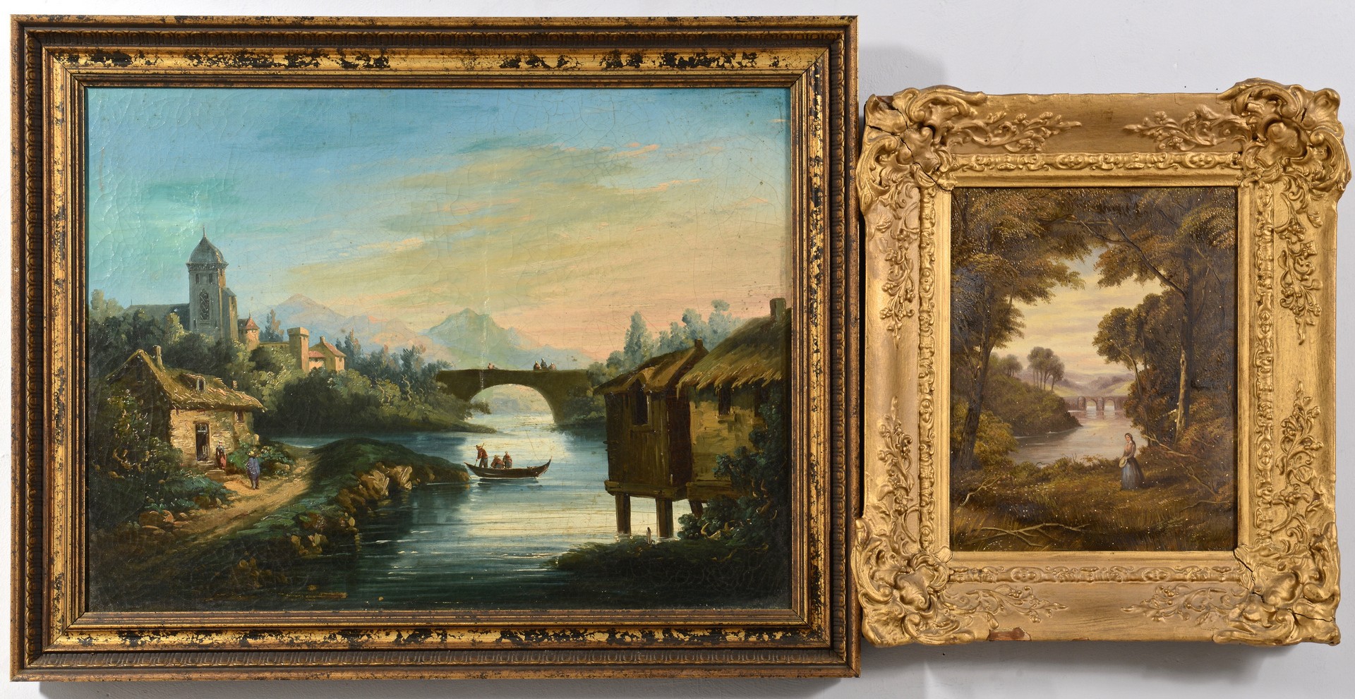 Lot 769: Group of two Continental landscapes